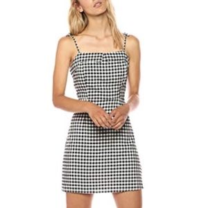 cupcakes & cashmere Black and White Gingham Mini Dress